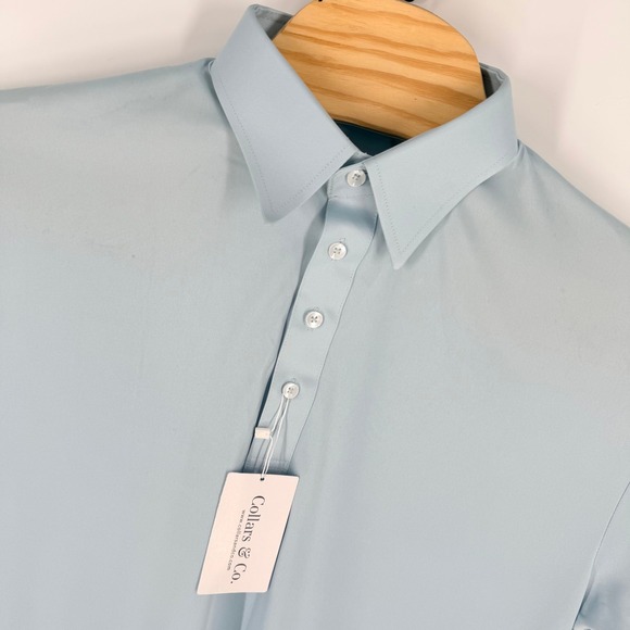 Collars & Co. Other - Collars & Co The Original Dress Collar Polo Shirt Mens XL Light Blue Classic NEW